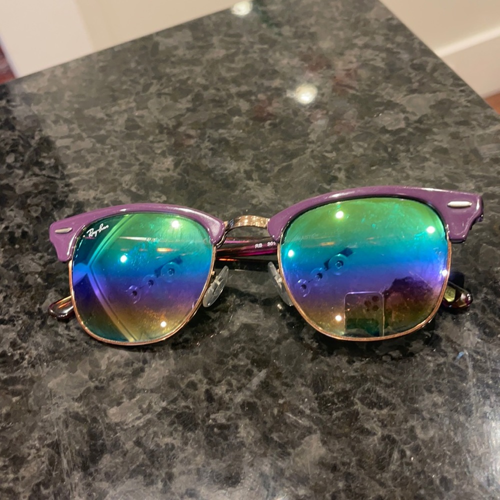 Purple iridescent Ray Bans